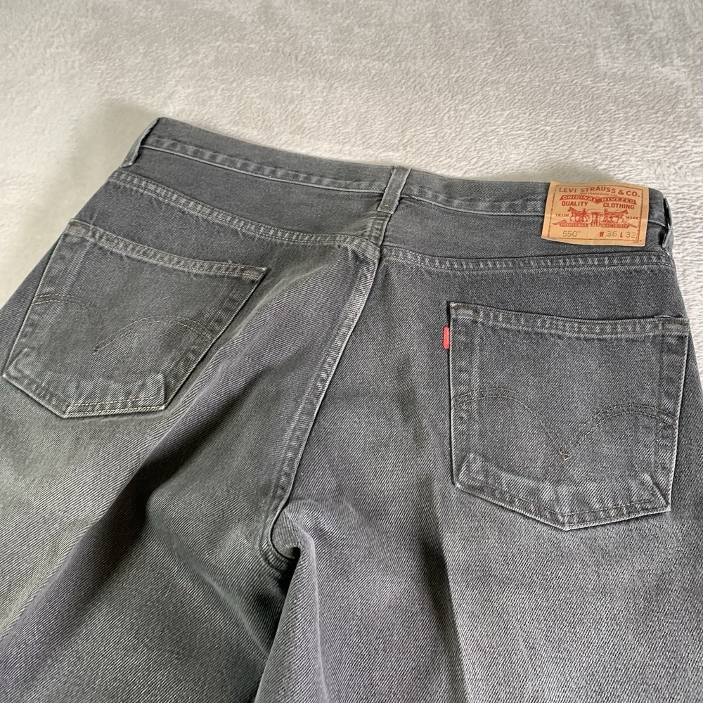 Vintage Levis 550 Jeans Mens 36x32 Gray Medium Wash Relaxed Tapered Y2K Denim - Picture 16 of 16